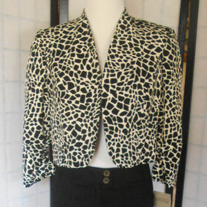 Kasper Leopard Print Short Blazer NWT